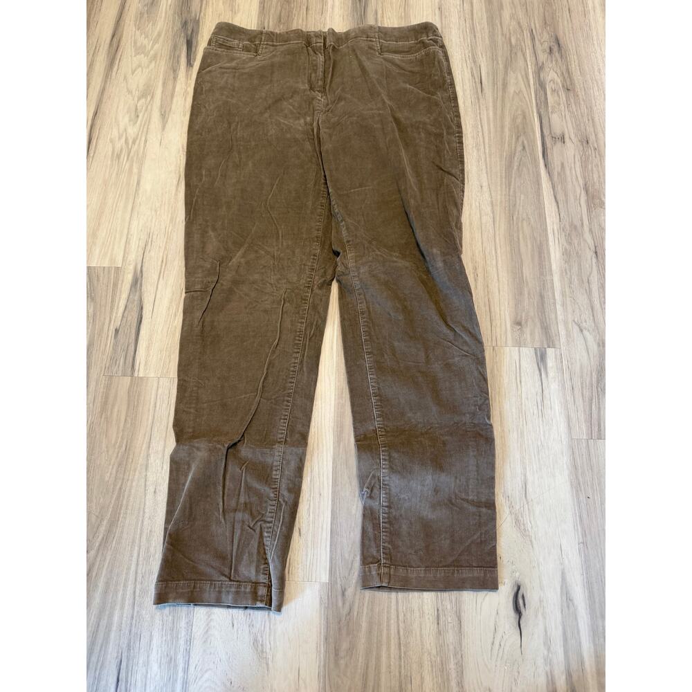 J.Jill Women’s Corduroy Pants Tan Brown Stretch Straight Leg Womens Size 14